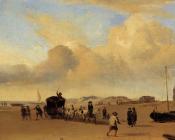 The Beach at Scheveningen - 尤金·布丹